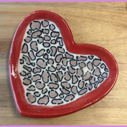 Faster fade - Rd kant - Brun leopard