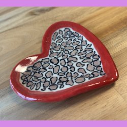 Faster fade - Rd kant - Brun leopard