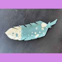 Fjerfad - Creme - Grn