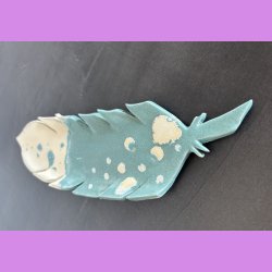 Fjerfad - Creme - Grn