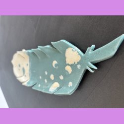 Fjerfad - Creme - Grn