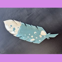 Fjerfad - Creme - Grn