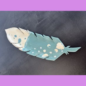 Fjerfad - Creme - Grn