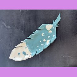 Fjerfad - Creme - Grn