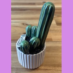 Fucktus 2-farvet - hvid potte