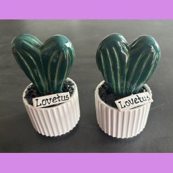 Lovetus 2 farvet - hvid potter