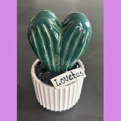 Lovetus 2 farvet - hvid potter