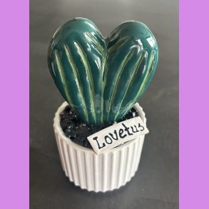 Lovetus 2 farvet - hvid potter