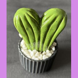 Lovetus 1 farvet - sort potter - hvide sten - lille skilt