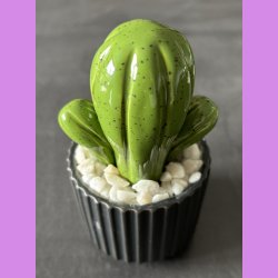 Tittytus 1 farvet - sort potter - hvide sten - lille skilt