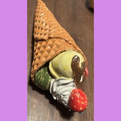 Vaffelis med fldeskum - choko saus og jordbr