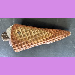Vaffelis med fl�debolle m/kokos - Softice med jordb�r og bl�b�r.