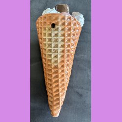 Vaffelis med fl�debolle - Softice - Lemon, jordb�r og pistacie,