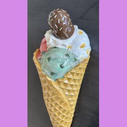 Vaffelis med fl�debolle med kokos 