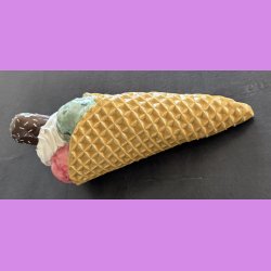Vaffelis med fl�debolle med kokos 