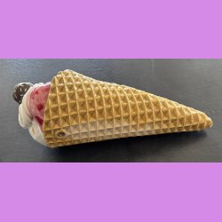 Vaffelis med fl�debolle med kokos 