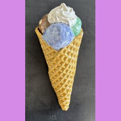 Vaffelis med kugler og soft ice  - 