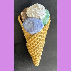 Vaffelis med kugler og soft ice  - 