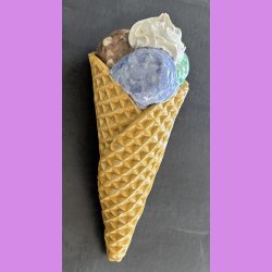 Vaffelis med kugler og soft ice  - 
