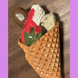 Vaffelis med fldeskum - fldebolle - syltetj