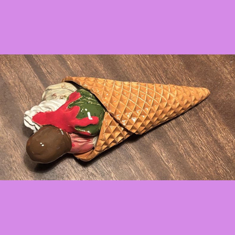 Vaffelis med fldeskum - fldebolle - syltetj