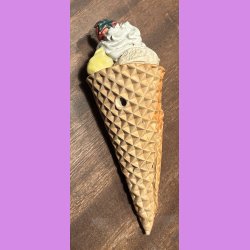 Vaffelis med 3 kugler fldeskum og jordbr