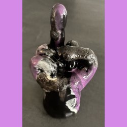 Fuckfinger figur Nr. 1 - Sort - lilla - hvid 