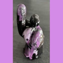 Fuckfinger figur Nr. 1 - Sort - lilla - hvid 