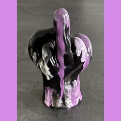 Fuckfinger figur Nr. 1 - Sort - lilla - hvid 
