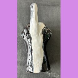 Fuckfinger figur Nr. 7 - Gr� - sort og hvid.