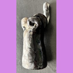 Fuckfinger figur Nr. 7 - Gr� - sort og hvid.