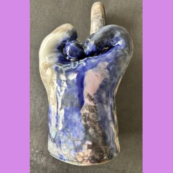 Fuckfinger figur Nr. 10 - Sort - bl� - hvid 