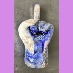 Fuckfinger figur Nr. 10 - Sort - bl� - hvid 