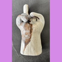 Fuckfinger figur Nr. 11 - hvid - brun- creme