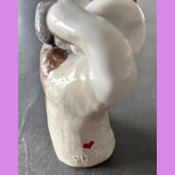 Fuckfinger figur Nr. 11 - hvid - brun- creme