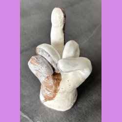 Fuckfinger figur Nr. 11 - hvid - brun- creme
