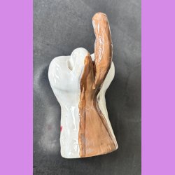 Fuckfinger figur Nr. 11 - hvid - brun- creme