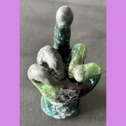 Fuckfinger figur Nr. 9 - Sort - gr�n- hvid 
