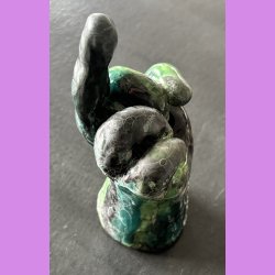 Fuckfinger figur Nr. 9 - Sort - gr�n- hvid 