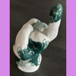 Fuckfinger figur Nr. 3 - Hvid - gr�n - lysegr�n