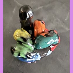 Fuckfinger figur Nr. 4 - Sort med regnbuefarver