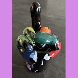 Fuckfinger figur Nr. 4 - Sort med regnbuefarver