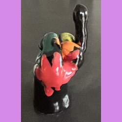 Fuckfinger figur Nr. 4 - Sort med regnbuefarver