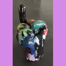 Fuckfinger figur Nr. 4 - Sort med regnbuefarver