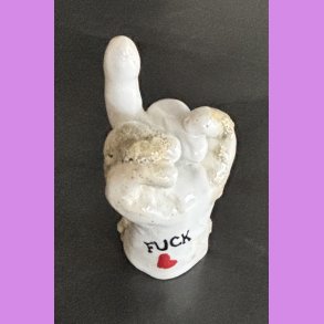 Fuckfinger figur Nr. 6 - Hvid - creme og krater glasur