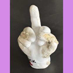 Fuckfinger figur Nr. 6 - Hvid - creme og krater glasur