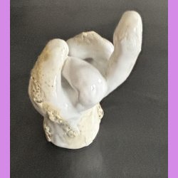 Fuckfinger figur Nr. 6 - Hvid - creme og krater glasur