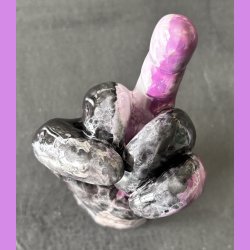 Fuckfinger figur Nr. 8 - Sort - lilla - hvid 