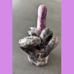 Fuckfinger figur Nr. 8 - Sort - lilla - hvid 