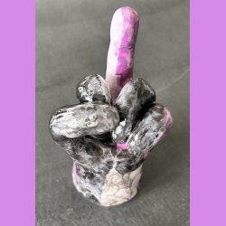 Fuckfinger figur Nr. 8 - Sort - lilla - hvid 